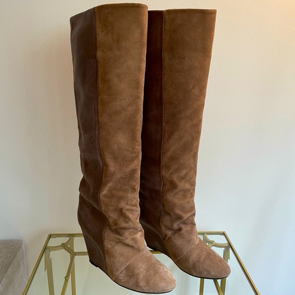 Isabel Marant knee-high goat skin and leather boots